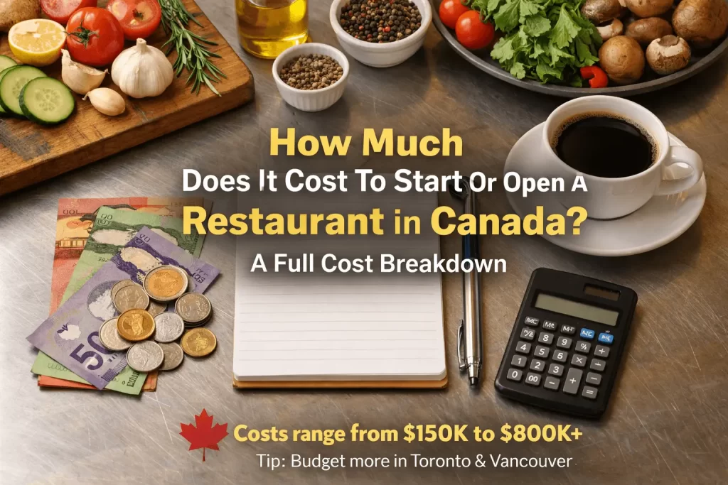 Cost to Start or Open Restaurant in Canada