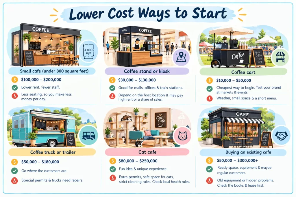Lower Cost Ways to Start Cafe